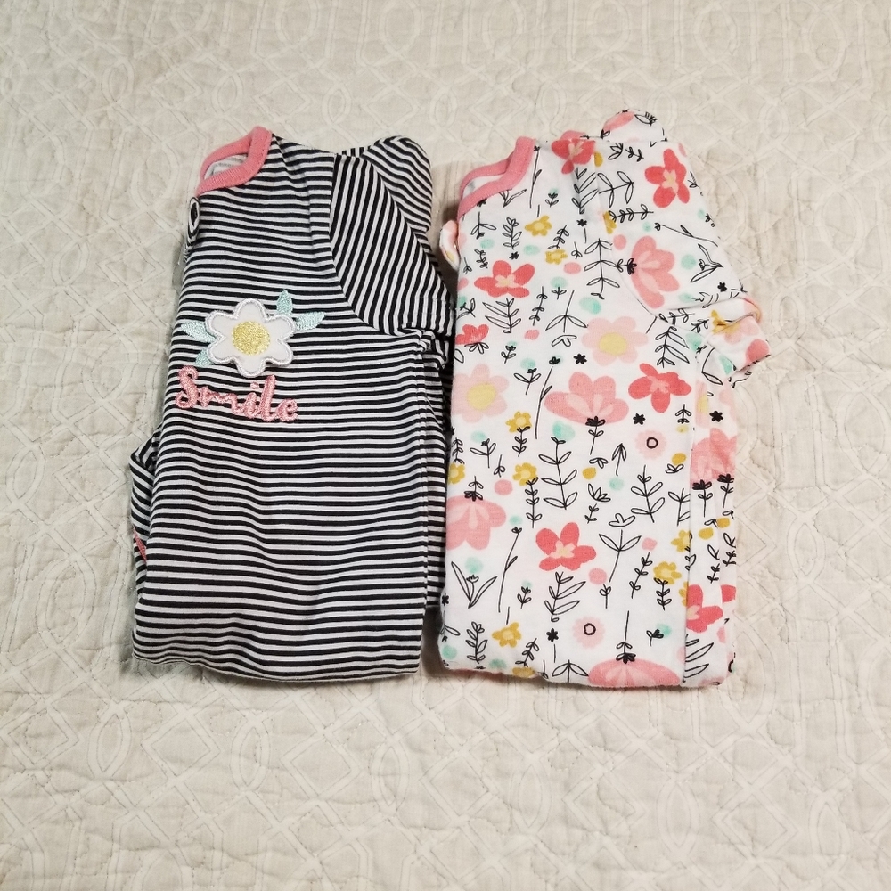 Pair of Footed Pajamas By Gerber